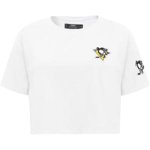 Pro Standard NHL Womens Womens NHL Classic Chenille Cotton Short Sleeve Boxy Tee(White)