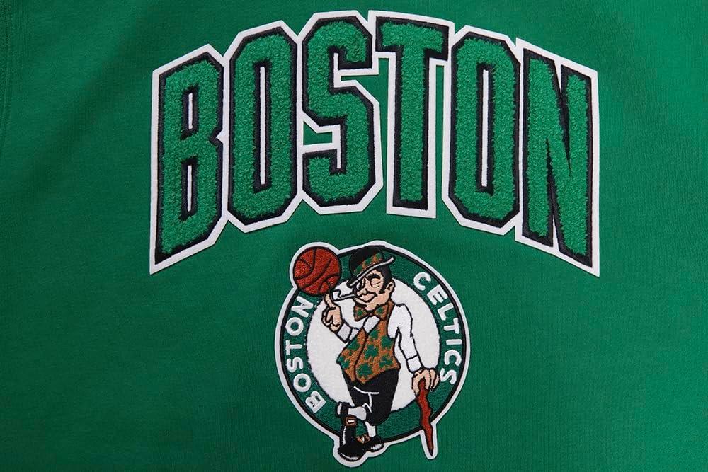 imagePro Standard NBA womens Womens Nba Classic Chenille Brushed Back French Terry Pull Over HoodieKelly Green