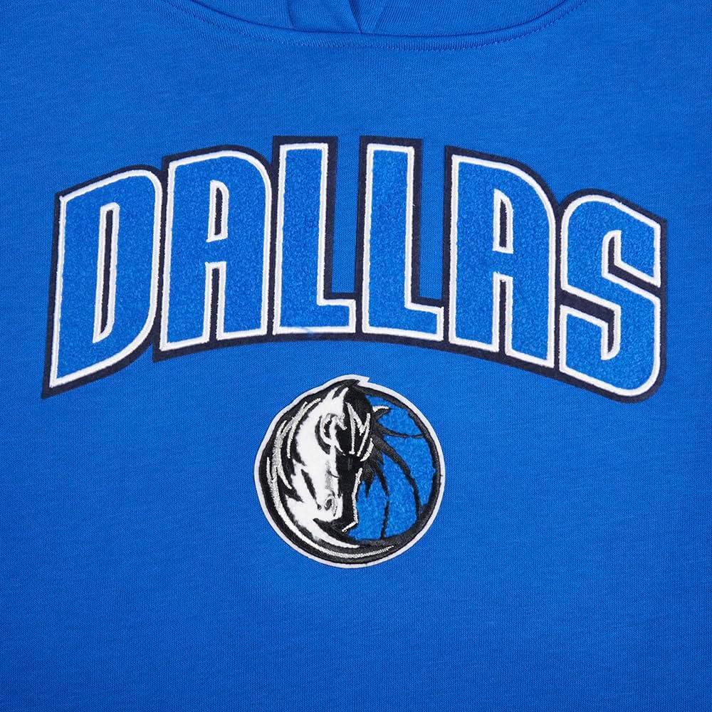 imagePro Standard NBA womens Womens Nba Classic Chenille Brushed Back French Terry Pull Over HoodieRoyal Blue