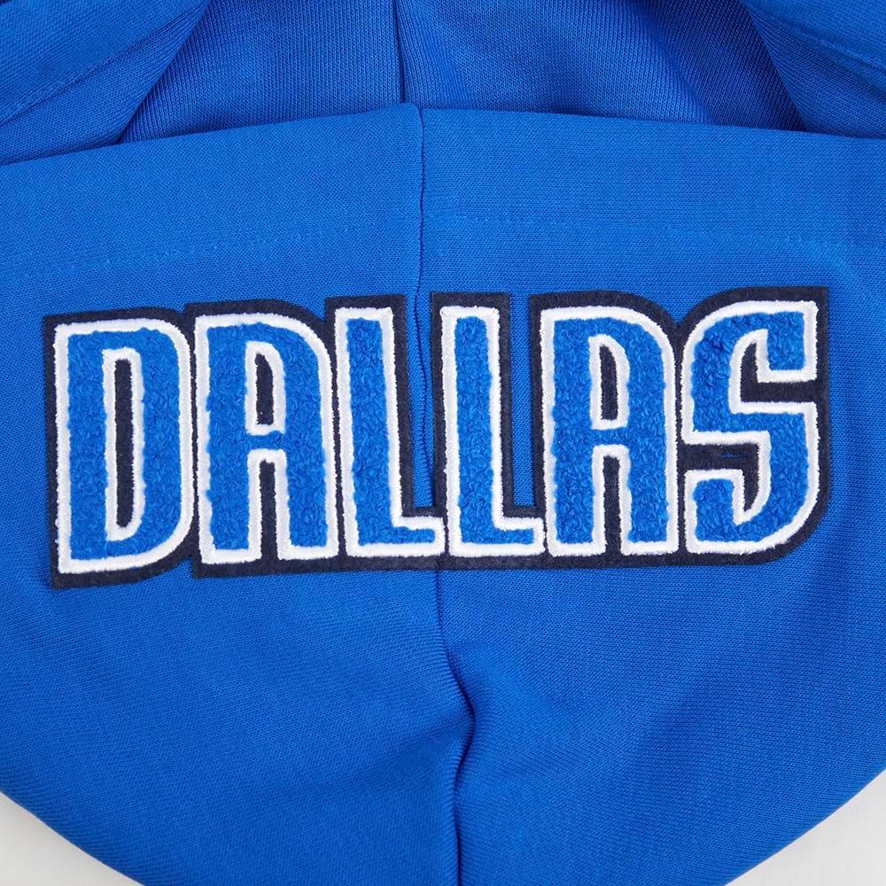 imagePro Standard NBA womens Womens Nba Classic Chenille Brushed Back French Terry Pull Over HoodieRoyal Blue