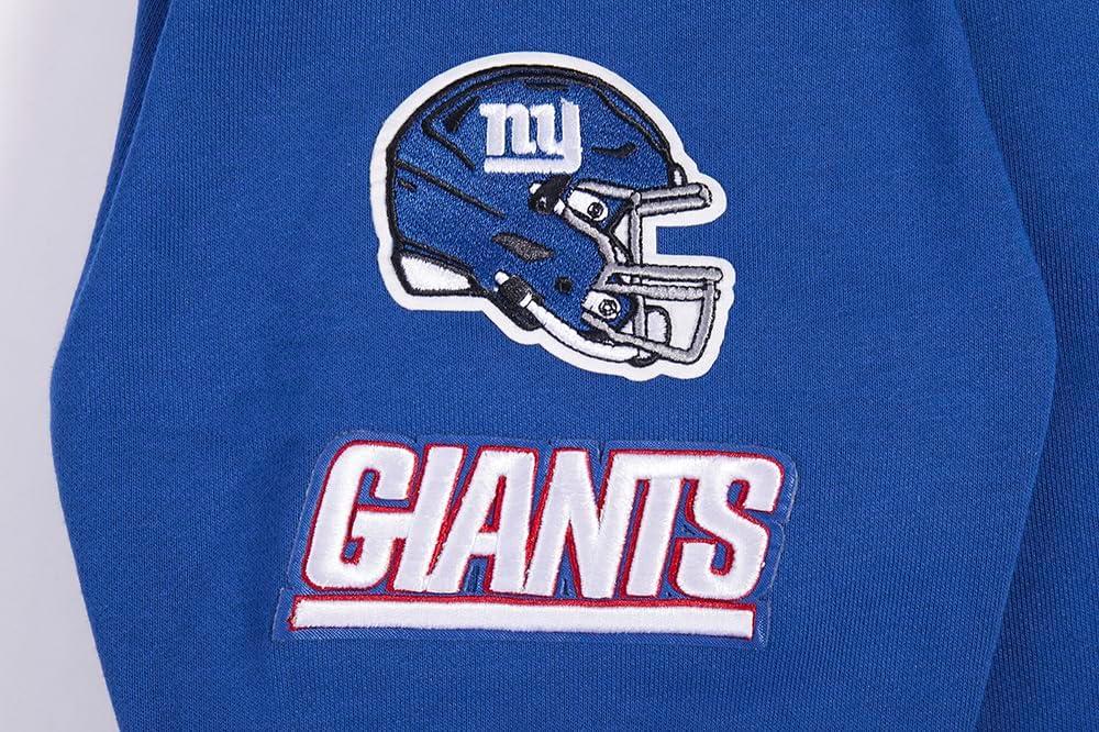 imagePro Standard Womens NFL Classic Chenille Brushed Back French Terry Cropped Pullover HoodieDodger Blue