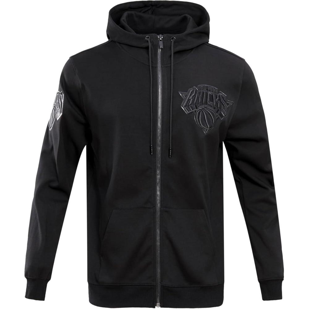imagePro Standard NBA mens Mens Nba Classic Triple Black Cotton Double Knit Pull Over HoodieBlack