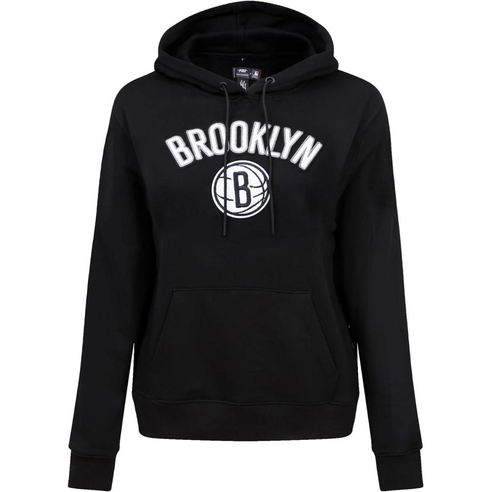 imagePro Standard NBA womens Womens Nba Classic Chenille Brushed Back French Terry Pull Over HoodieBlack