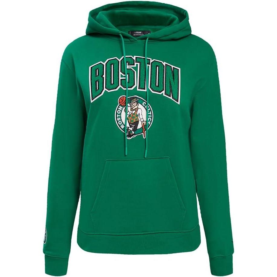 imagePro Standard NBA womens Womens Nba Classic Chenille Brushed Back French Terry Pull Over HoodieKelly Green