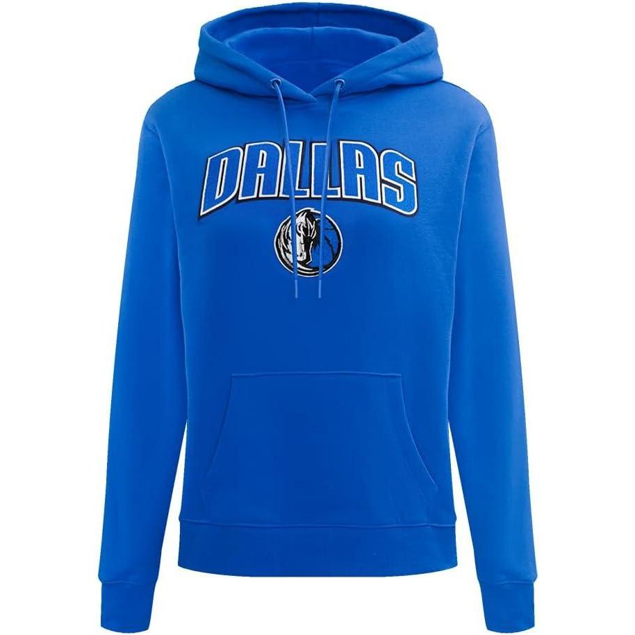 imagePro Standard NBA womens Womens Nba Classic Chenille Brushed Back French Terry Pull Over HoodieRoyal Blue
