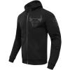 Pro Standard Mens NBA Chicago Bulls Classic Triple Black Full Zip Hoodie Black M