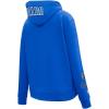 Pro Standard NBA womens Womens Nba Classic Chenille Brushed Back French Terry Pull Over Hoodie(Royal Blue)