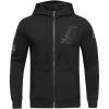 Pro Standard NBA mens Mens Nba Classic Triple Black Cotton Double Knit Full Zip Hoodie(Black)