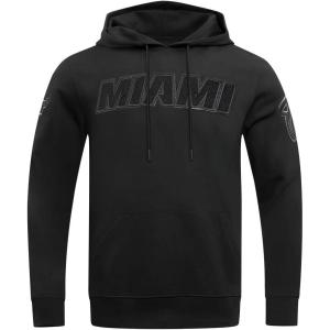 Pro Standard NBA mens Mens Nba Classic Triple Black Cotton Double Knit Pull Over Hoodie(Triple Black)