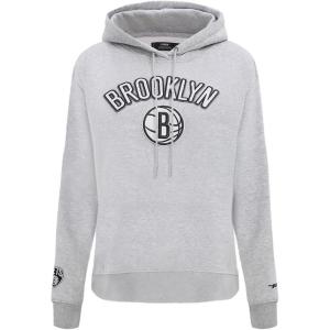Pro Standard NBA womens Womens Nba Classic Chenille Brushed Back French Terry Pull Over Hoodie(Heather Grey)