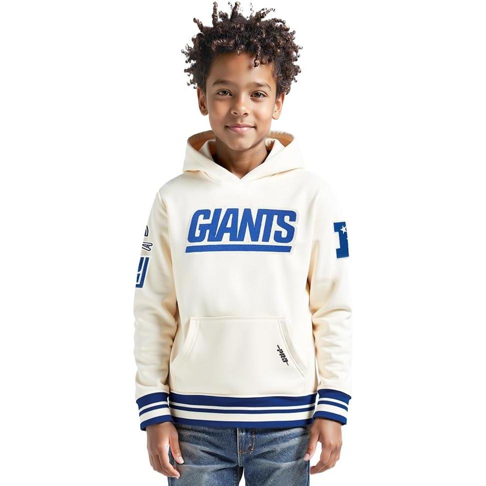 imagePro Standard Big Boys NFL Retro Classics Pull Over HoodieEggshellDodger Blue