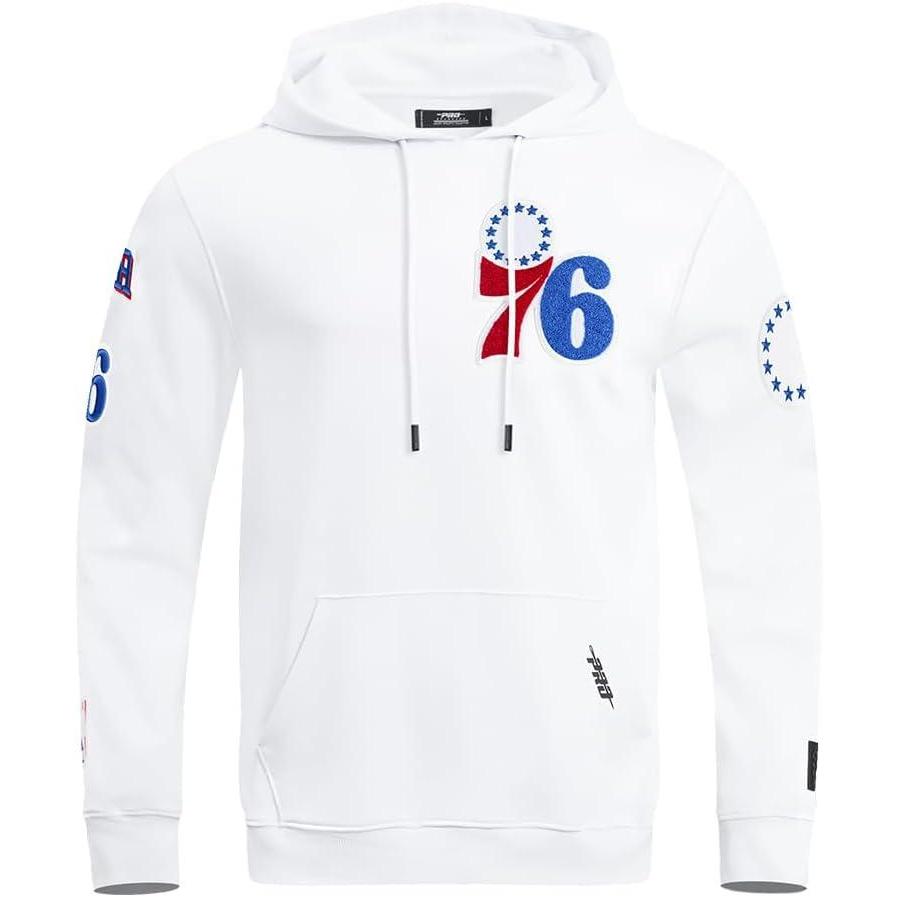imagePro Standard Mens NBA Classic Chenille Pull Over HoodieWhite