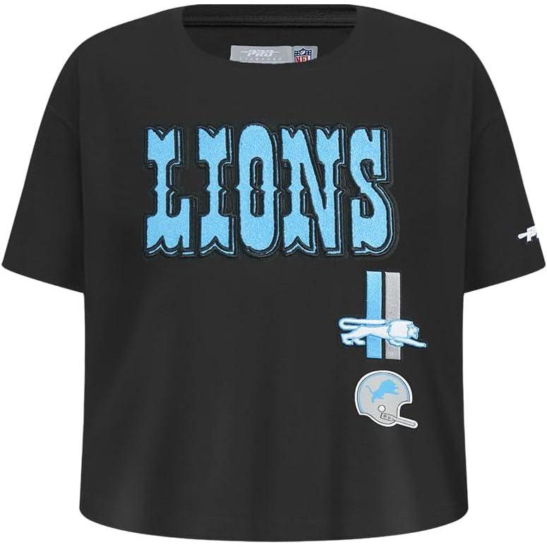 imageRetro Detroit Lions Classic Boxy Tee for Women by Pro StandardBlack