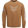Pro Standard Mens NBA Classic Chenille Pull Over Hoodie(Clay Brown)