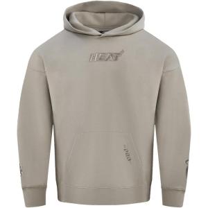 Pro Standard Mens NBA Classic Chenille Pull Over Hoodie(Linen)