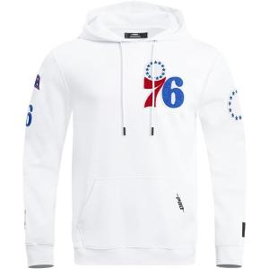 Pro Standard Mens NBA Classic Chenille Pull Over Hoodie(White)