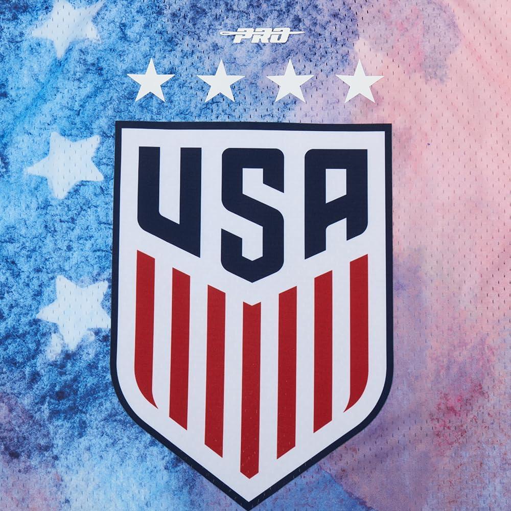 imagePro Standard Mens USSF US Soccer Sublimated Mesh Short Sleeve Mesh Top RedWhiteBlue L