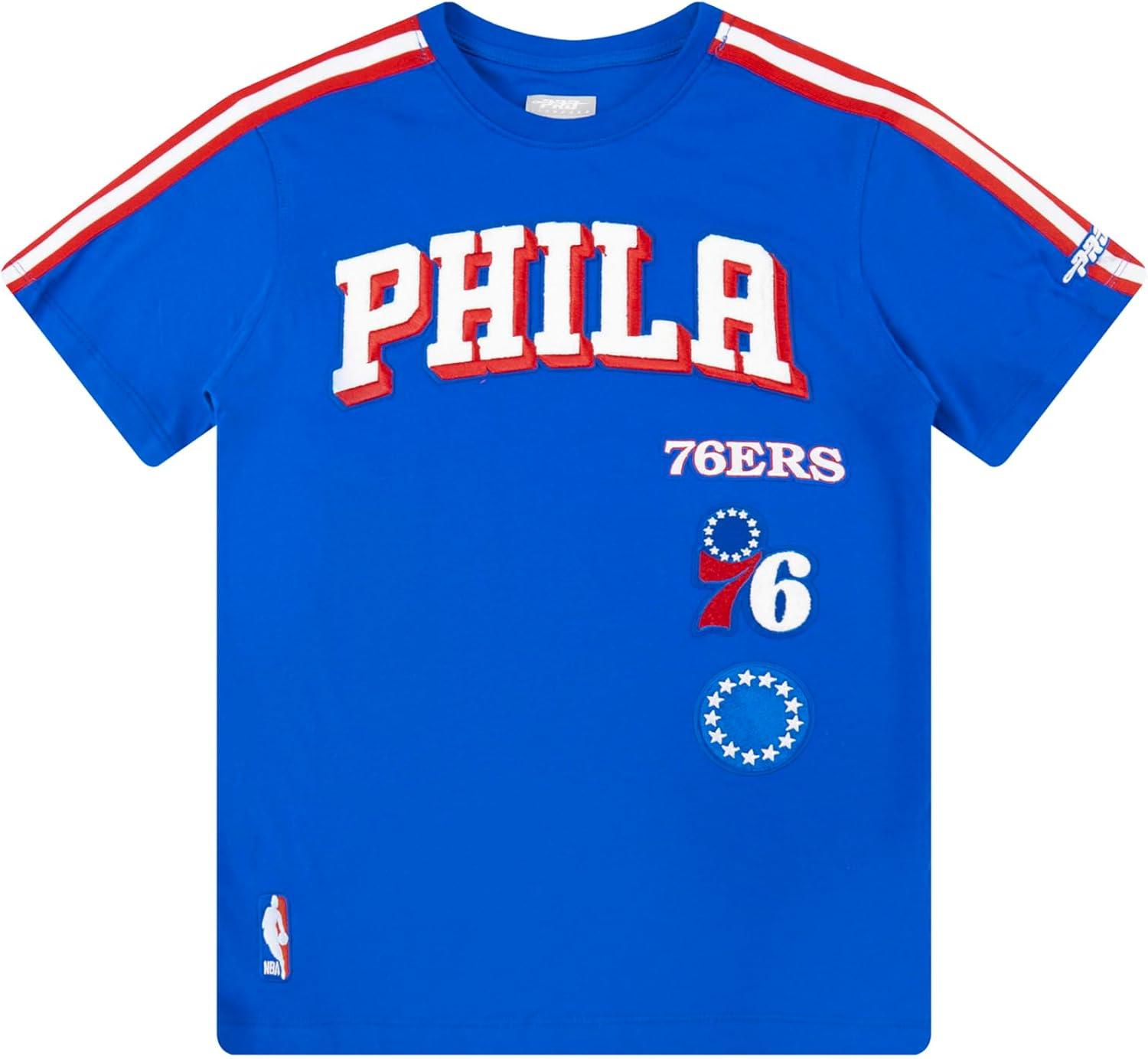 imagePro Standard NBA Boys Big Boys NBA Retro Classics Cotton Taping TeeRoyal BlueRed