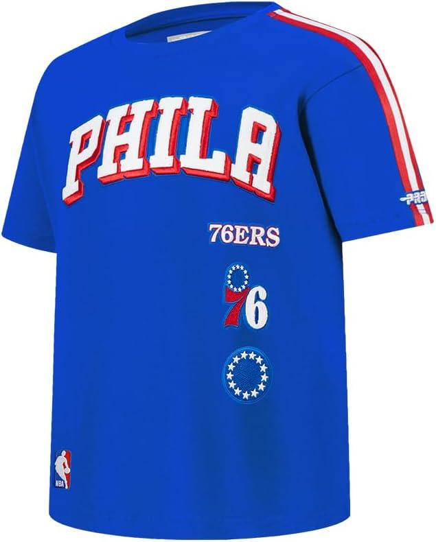imagePro Standard NBA Boys Big Boys NBA Retro Classics Cotton Taping TeeRoyal BlueRed