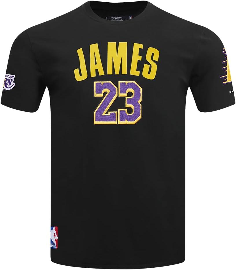 imagePro Standard NBA Mens Mens NBA Los Angeles Lakers Classic Player Cotton Short Sleeve TeeBlack
