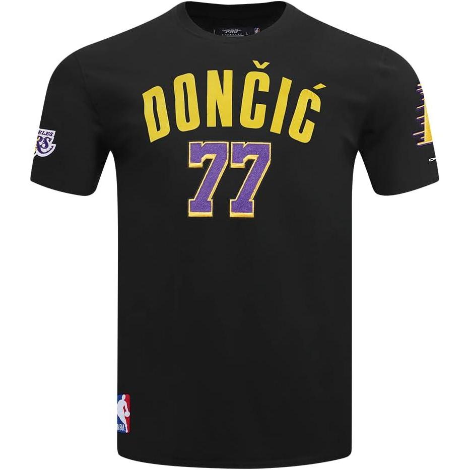 imagePro Standard NBA Mens Mens NBA Los Angeles Lakers Classic Player Cotton Short Sleeve TeeBlack