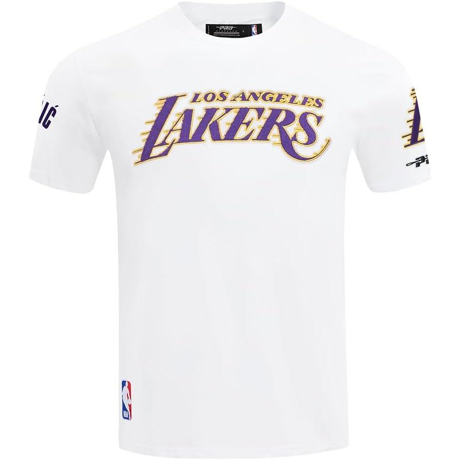 imagePro Standard NBA Mens Mens NBA Los Angeles Lakers Classic Player Cotton Short Sleeve TeeWhite