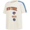 Pro Standard Big Boys NBA New York Knicks Retro Classics Short Sleeve Taping Tee Eggshell/Royal Blue L