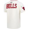 Pro Standard NBA Mens Mens NBA Retro Cascade Cotton Short Sleeve Tee(Eggshell/ Red)