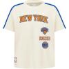 Pro Standard Big Boys NBA New York Knicks Retro Classics Short Sleeve Taping Tee Eggshell/Royal Blue L