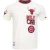 Pro Standard NBA Mens Mens NBA Retro Cascade Cotton Short Sleeve Tee(Eggshell/ Red)