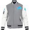 Pro Standard Mens NFL Old English Varsity Jacket(Grey)