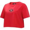 Pro Standard Womens NFL Wingspan Short Sleeve Boxy Tee(Red)
