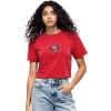 Pro Standard Womens NFL Wingspan Short Sleeve Boxy Tee(Red)