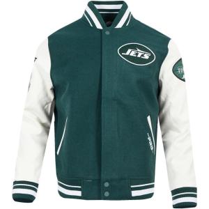 Pro Standard Mens NFL Old English Varsity Jacket(Forest Green/White)