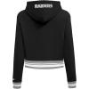 Pro Standard Womens NFL Script Tail Brushed Back French Terry Cropped Pullover Hoodie(Black/Gray)