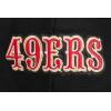 Pro Standard Womens NFL Script Tail Brushed Back French Terry Cropped Pullover Hoodie(Black/Red/Black)