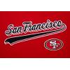 Pro Standard Womens NFL Script Tail Brushed Back French Terry Cropped Pullover Hoodie(Red/Black)
