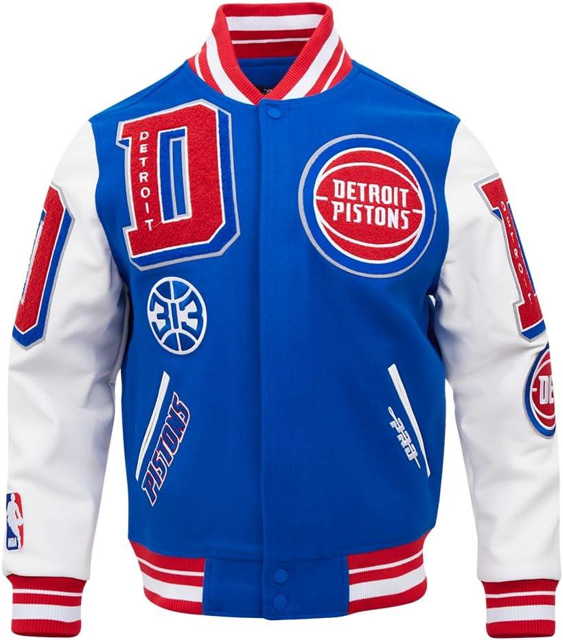 imagePro Standard Mens NBA Mash Up Varsity JacketRoyal BlueRed