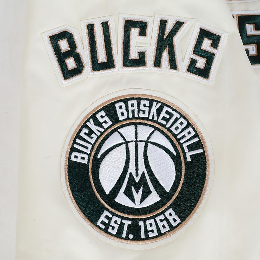 imagePro Standard NBA mens Mens Nba Retro Classics Satin JacketEggshell Black