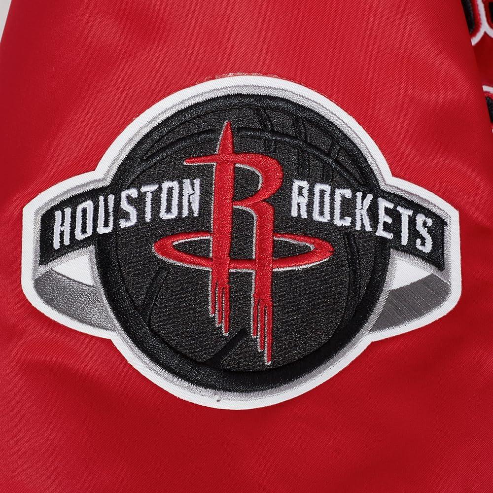 imagePro Standard NBA mens Mens Nba Retro Classics Satin JacketRedBlack