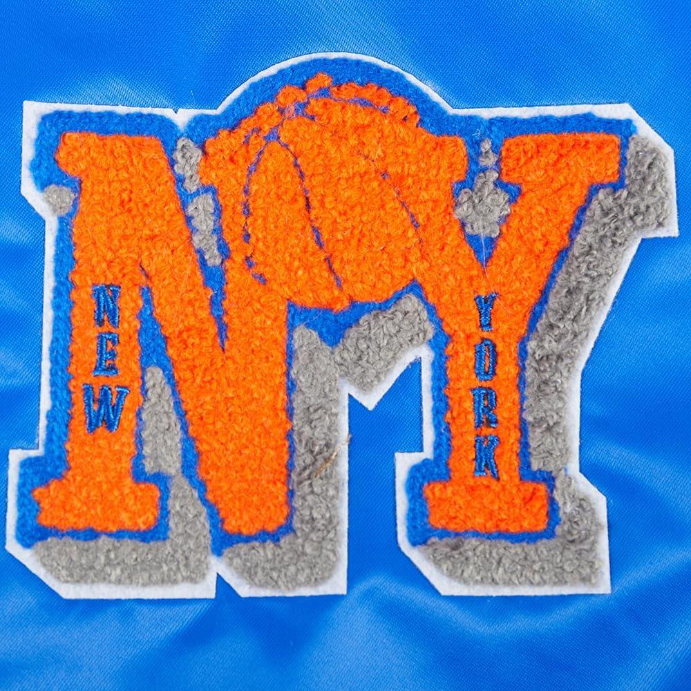 imagePro Standard Womens NBA Mash Up Satin JacketRoyalOrangeRoyal