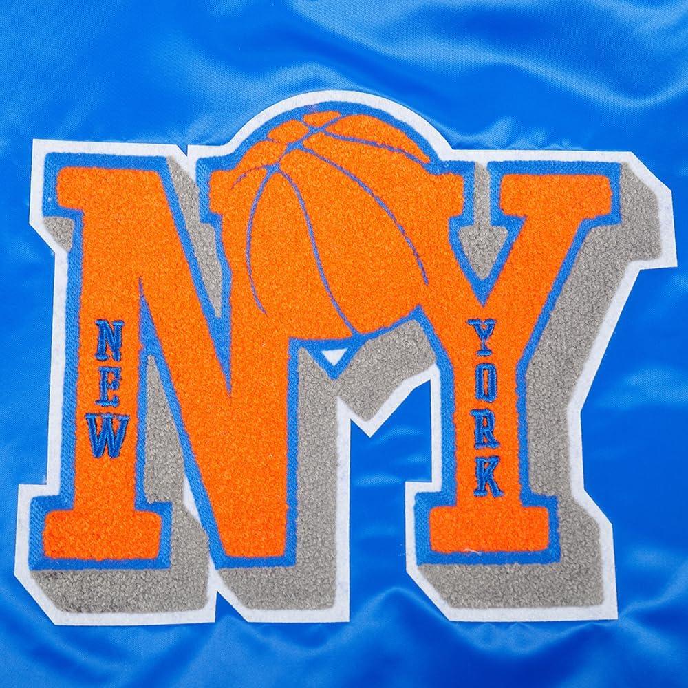 imagePro Standard Womens NBA Mash Up Satin JacketRoyalOrangeRoyal