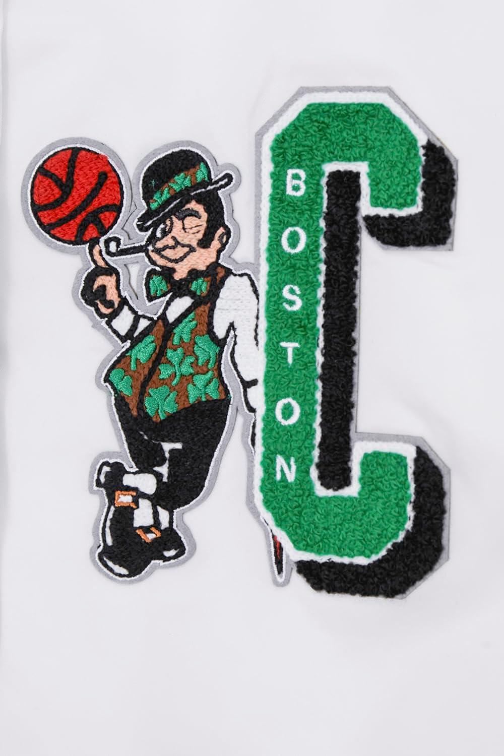 imagePro Standard Womens NBA Mash Up Satin JacketWhiteGreen