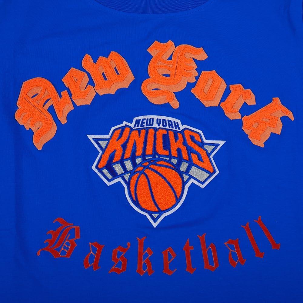 imagePro Standard Womens NBA Old English Cotton Short Sleeve Slim Fit TeeRoyal Blue