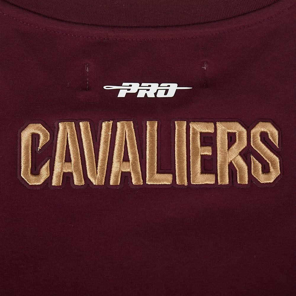 imagePro Standard Womens NBA Old English Cotton Short Sleeve Slim Fit TeeWine