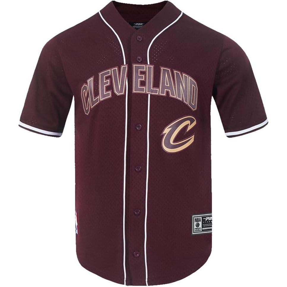 imageMens NBA Mesh Button Down TopWine