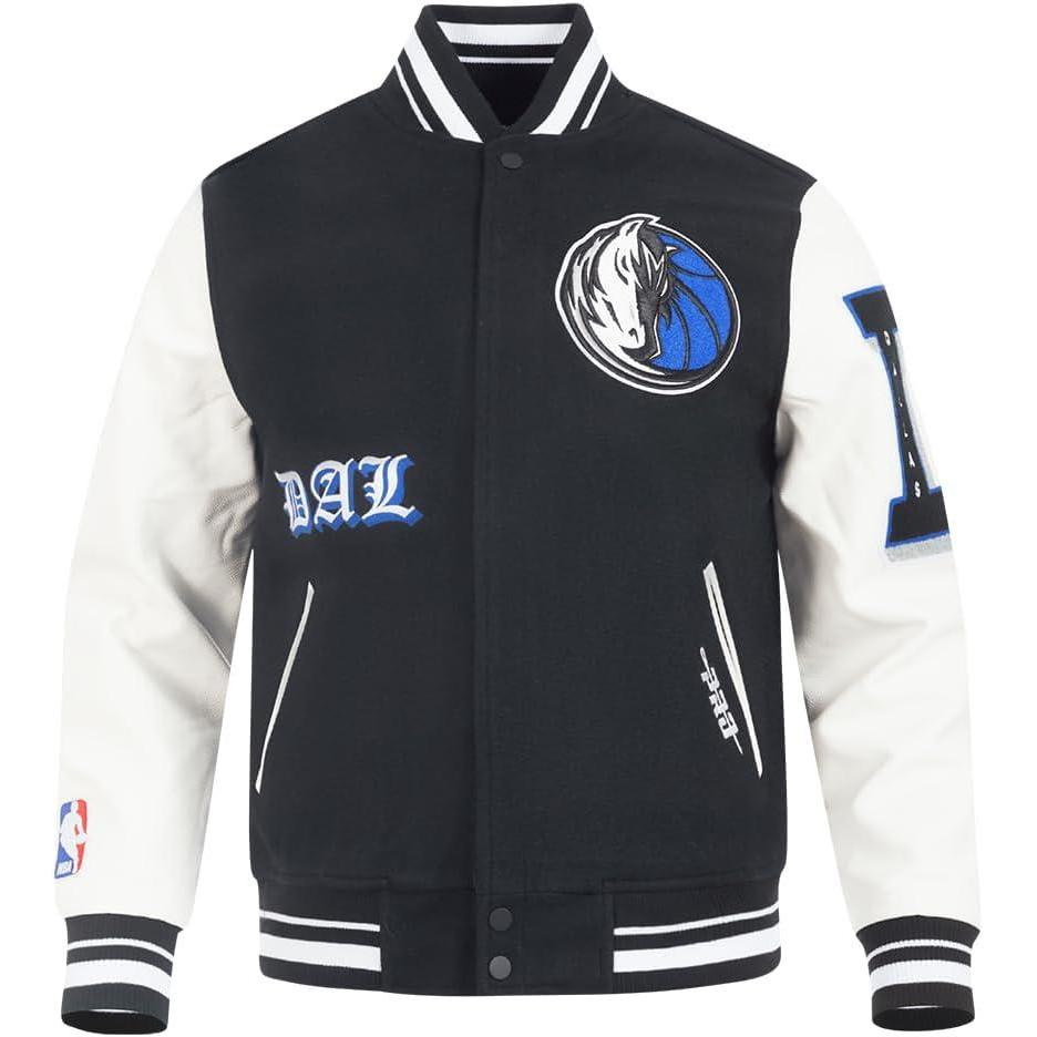 imagePro Standard Mens NBA Mash Up Varsity JacketWineWhite