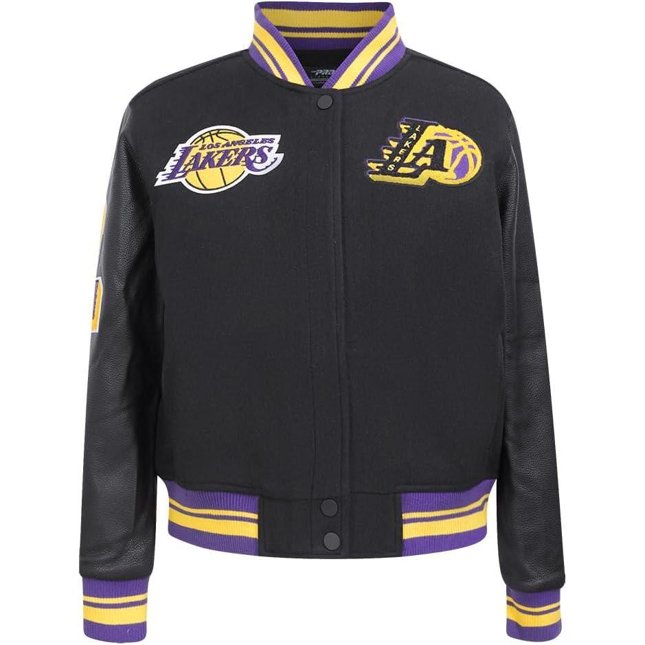 imagePro Standard Womens NBA Mash Up Varsity JacketBlackPurple