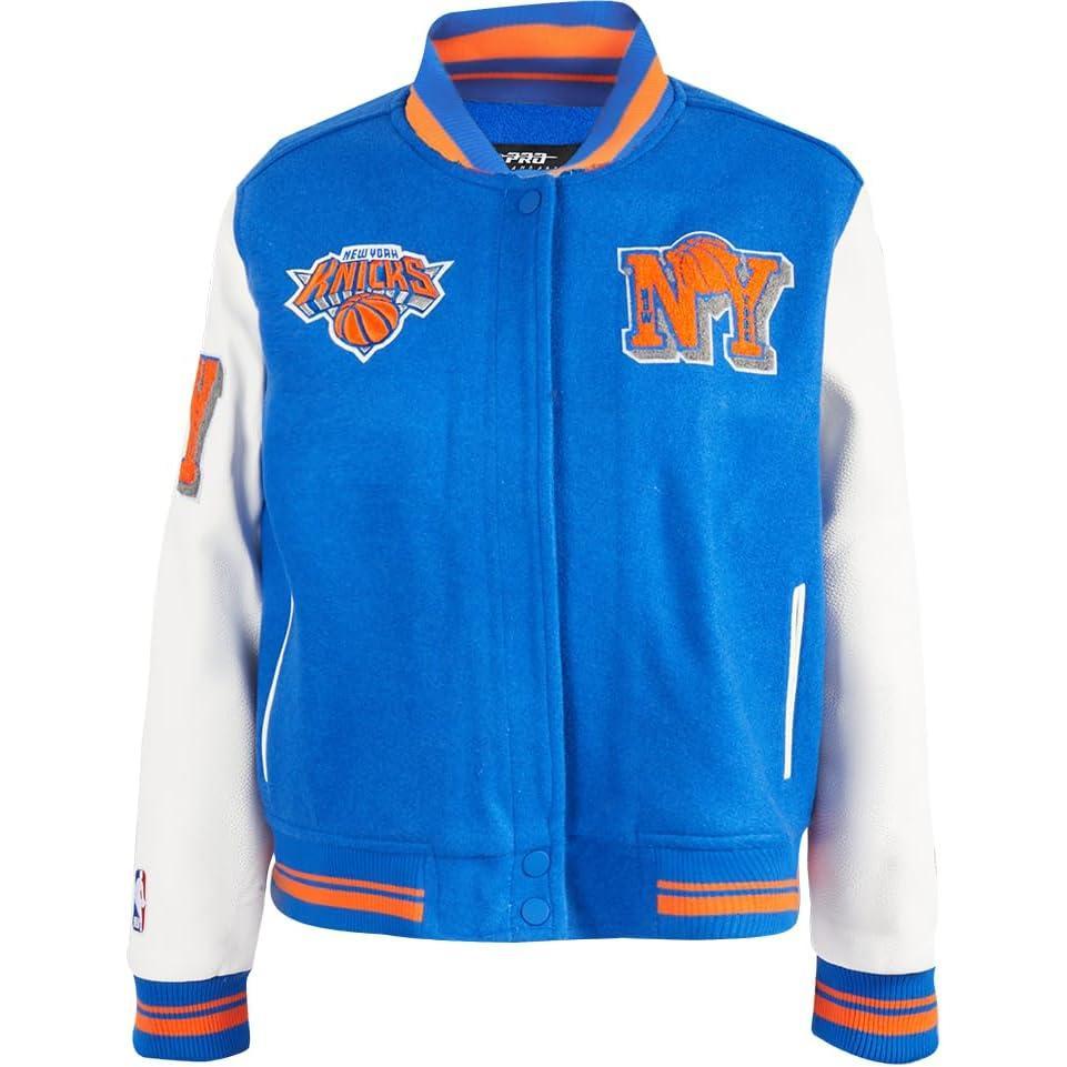 imagePro Standard Womens NBA Mash Up Varsity JacketRoyalOrangeRoyal