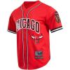 Mens NBA Mesh Button Down Top(Red)